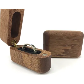 Dárková krabička Wook | dřevěná krabička na prsten Mimic - mahagon 266