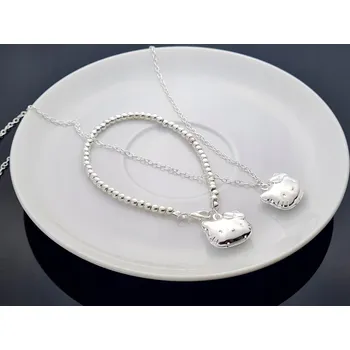 Náhrdelník Sada pro dívku Náhrdelník a náramek Hello Kitty Set Koťátko