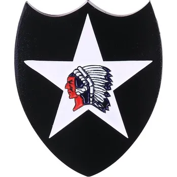 Znak kovový 2nd Infantry Division se samolepou (Znak kovový 2nd Infantry Division se samolepou)