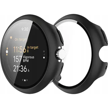 Pouzdro na mobilní telefon Pouzdro se sklem pro hodinky Bizon pro Google Pixel Watch 3 45 mm sklíčko pouzdro