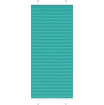 vidaXL Plisovaná roleta 90x200 cm Šířka látky 89,4 cm Polyester [4015515] Barva: Petrolejově zelená
