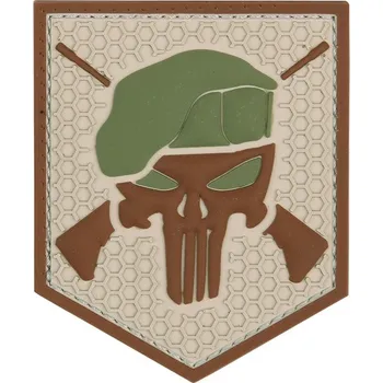 Nášivka Nášivka COMMANDO PUNISHER velcro 3D PVC COYOTE (Nášivka COMMANDO PUNISHER velcro 3D PVC COYOTE)