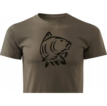 Pánské tričko Tričko ForestMax Tričko FORESTMAX pro Rybáře s potiskem krátký rukáv vel. L