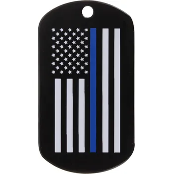 Vojenské psí známky Známka identifikační DOG TAG vlajka US s modrou linkou (Známka identifikační DOG TAG vlajka US s modrou linkou)
