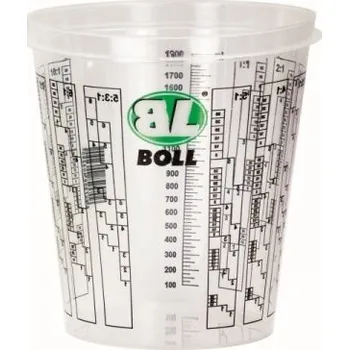 Plastová nádoba s odměrkou - objem 2,24 l (odměrná stupnice do 1,9 l) / BOLL BOLL CHEMIA/CHEMICALS