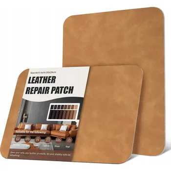 Prostěradlo Sada samolepicích záplat na opravu kůže 20 cm x 28 cm - světle hnědá