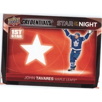 Sběratelská karetní hra 2021-22 UD Credentials JOHN TAVARES 1st Star of the Night