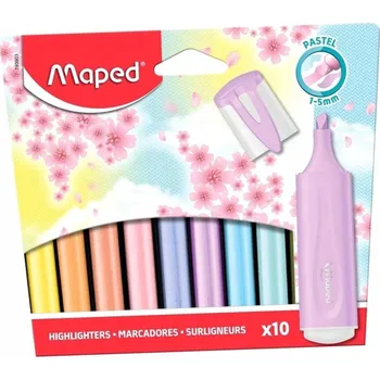 Zvýrazňovač Zvýrazňovače MAPED Classic New Pastel, 10 barev