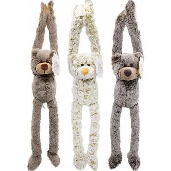 plyšák ZÁVĚSNÁ PLYŠOVÁ HRAČKA plyšový MEDVÍDEK na suchý zip plyšák MEDVĚD 60 cm