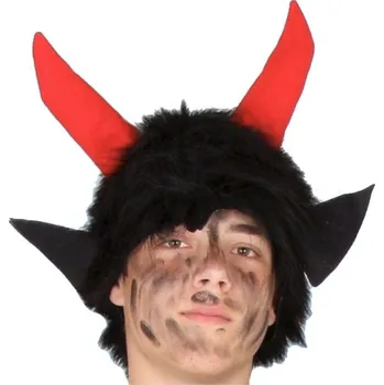 Karnevalový kostým Lipta-tdpČertovská čepice s rohy - černá