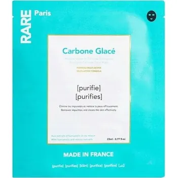 Pleťová maska Rare Paris Carbone Glacé Čisticí textilní maska 23 ml