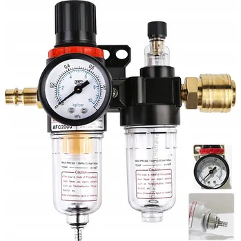 Příslušenství ke kompresoru ODLUČOVAČ VODY FILTR VZDUCHU REDUKTOR PŘIMAZOVAČ 1/4" + SPOJKY