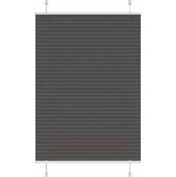 Žaluzie vidaXL Plisovaná roleta 90x150 cm Šířka látky 89,4 cm [4015090] Barva: Černá