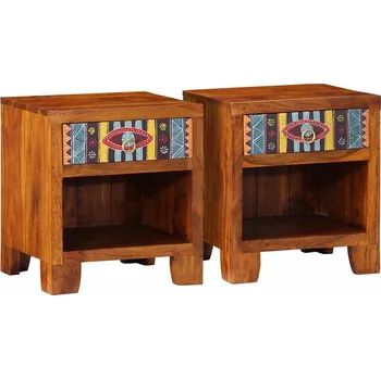 Noční stolek vidaXL Noční stolky 2 ks 40x35x45 cm masivní akáciové dřevo [4016490]