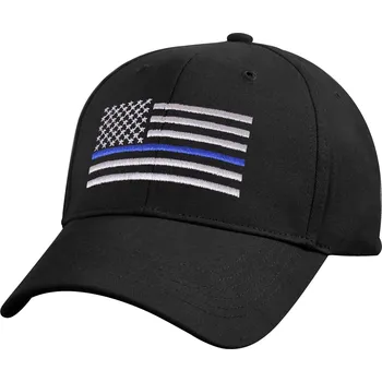 Čepice Čepice dětská US vlajka s modrou linkou ČERNÁ (Čepice dětská US vlajka s modrou linkou ČERNÁ)