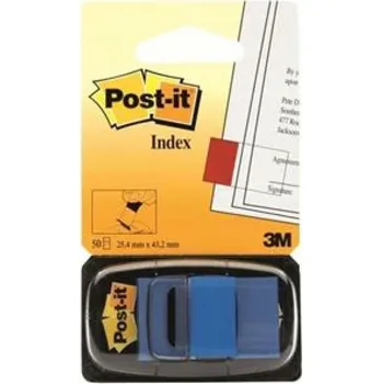 Samolepící bloček INDEXOVACÍ ZÁLOŽKY POST-IT 25,4 x 43,2 mm MODRÉ