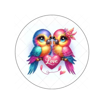 Jedlá dekorace na dort PAPOUŠCI, VARIANTA Jedlý papír 1171