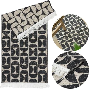 Koberec KOBEREC KILIM OBOUSTRANNÝ MÓDNÍ VZOR MODERNÍ BĚHOUN S TŘÁSNĚMI 60x120CM