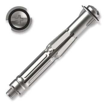 Hmoždinka Hmoždinka ocelová dutinová HOD-S 12x52mm+ šroub M6 čočk.hlava pozidrive ZB