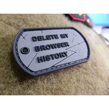 Nášivka Nášivka DOG TAG plast BROWSER HISTORY velcro (Nášivka DOG TAG plast BROWSER HISTORY velcro)