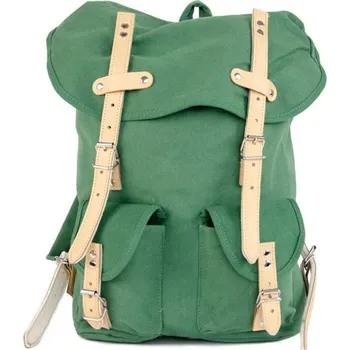 Outdoorové zavazadlo Batoh HIKING 15l s koženými prvky ZELENÝ (Batoh HIKING 15l s koženými prvky ZELENÝ)