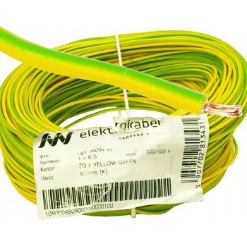 elektrický kabel Kabel LGY 0,5mm měděný 100m 500V