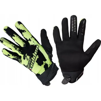 Moto oblečení Rukavice moto CLERMONT textilní krátké černé/fluo - L