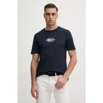 Pánské tričko Bavlněné tričko Tommy Hilfiger MW0MW38636 námořnická modř 59X, vel. S