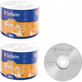 Optické médium DVD médium Verbatim DVD-R 4,7 GB 100 ks