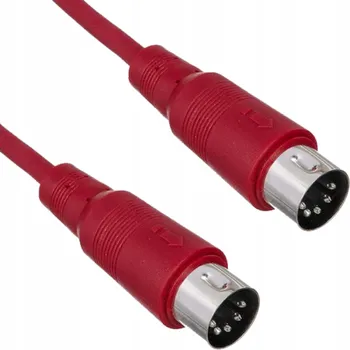 Audio kabel Kabel DIN - DIN The Sssnake SK366-3-RED MIDI kabel 3 m
