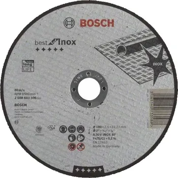 Řezný kotouč Bosch Příslušenství 2608603506 2608603506 Řezný kotouč přímý 180 mm 22.23 mm 1 ks