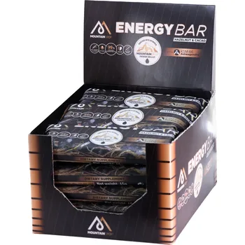 MOUNTAINDROP energetická tyčinka s mumiem a ashwagandhou KSM-66®, příchuť kakao a lískový ořech, 15x45 g
