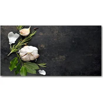 Obraz Skleněný panel do kuchyně Česnek 120x60 cm + LEPIDLO