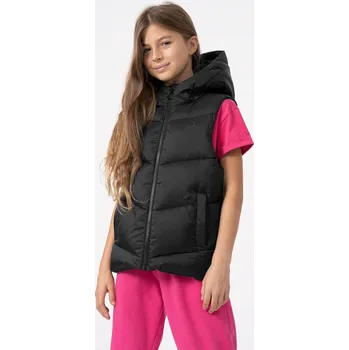 Dámská vesta Dívčí prošívaná vesta 4F šedá 2696877