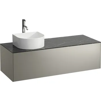 LAUFEN Laufen, Skříňka pod umyvadlo s 1 zásuvkou, s výřezem vlevo vč. otvoru pro baterii uprostřed H4054260341401 Varianta: Titan &amp; nero marquina