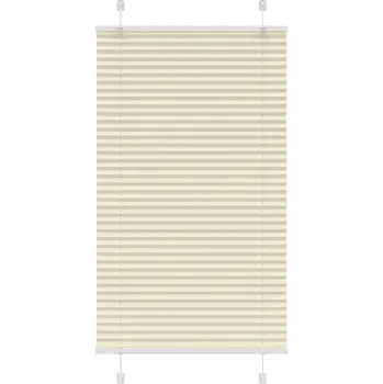 Roleta vidaXL Plisovaná roleta 75x100 cm Šířka látky 74,4 cm [4015172] Barva: krémová