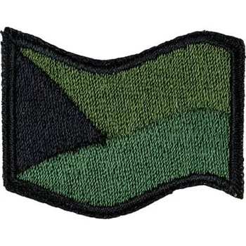 Nášivka Nášivka ČR vlajka vlající ZELENÁ (44mm) (Nášivka ČR vlajka vlající ZELENÁ (44mm))