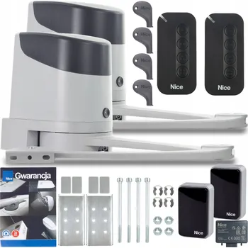 Pohon brány Pohon NICE HOPP - Pro křídlové brány - Sada + Lampa