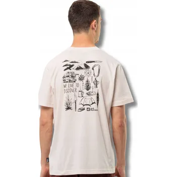 Pánské tričko Jack Wolfskin Discover, barva sea shell, velikost L