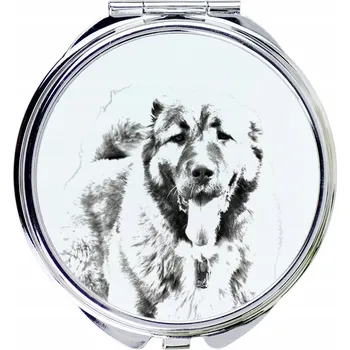 Kosmetické zrcátko Kavkazský pastevecký pes - kapesní zrcátko s motivem psa, personalizované zrcátko