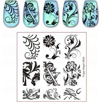 Přípravek na nehty Šablona / Destička na nehty pro zdobení nehtů