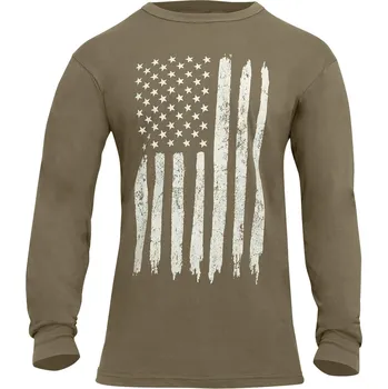 Triko BÍLÁ vlajka USA dlouhý rukáv COYOTE (Triko BÍLÁ vlajka USA dlouhý rukáv COYOTE)