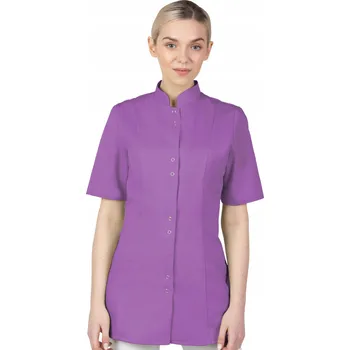 Zdravotnický oděv 44 DÁMSKÝ ZDRAVOTNICKÝ PLÁŠŤ NA ZIP SE STOJÁČKEM KOSMETICKÝ HALENA 141S