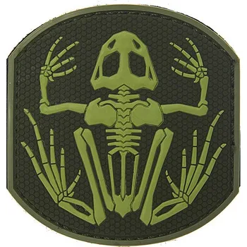 Nášivka Nášivka kostra žáby plastová 3D VELCRO (Nášivka kostra žáby plastová 3D VELCRO)