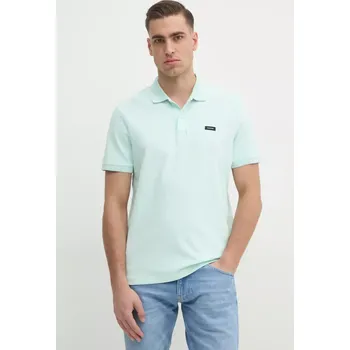 Pánské tričko Polo tričko Calvin Klein tyrkysová barva, K10K114141 60X, vel. M