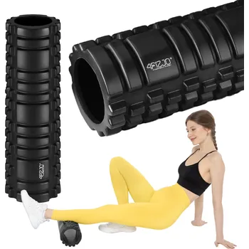 Masáž Masážní válec s výstupky 4FIZJO 45 cm x 13,5 cm černý