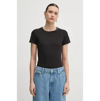 Bavlněné tričko Calvin Klein Jeans J20J225540 černá 99X, vel. S