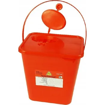 Odpadkový koš Nádoba na lékařský odpad 5 l červená
