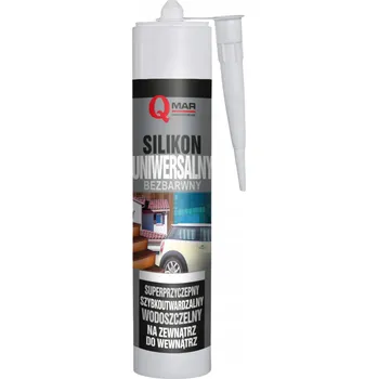 stavební silikon Silikon BEZBARWNY uniwersalny stavební těsnící prostředek 300 ml QMAR