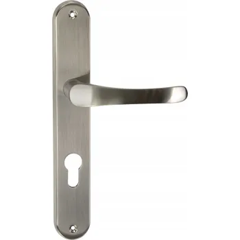 Dveřní kování Interiérová klika Schaffner Dlouhá, Štítek kulatý, Rozeta pro vložku